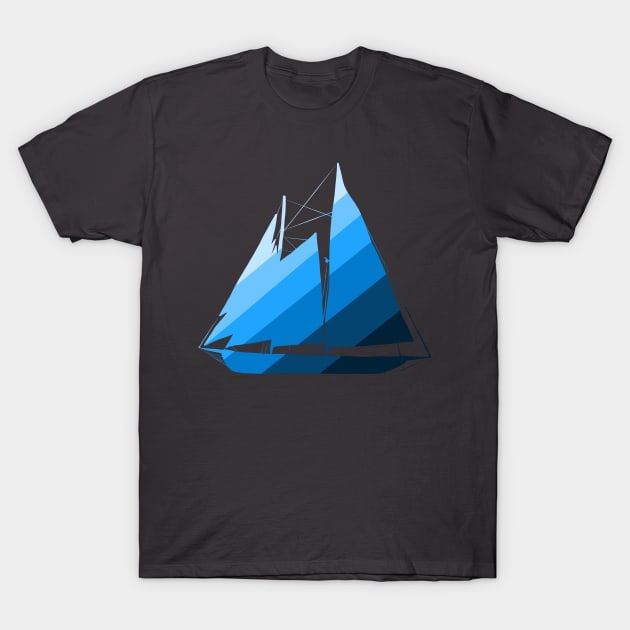 Boat- Blues (2 of 5) T-Shirt by Danispolez_illustrations